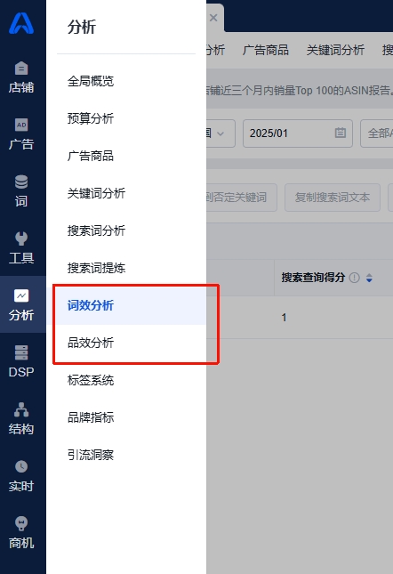 搜索查询绩效报告、搜索目录绩效报告
